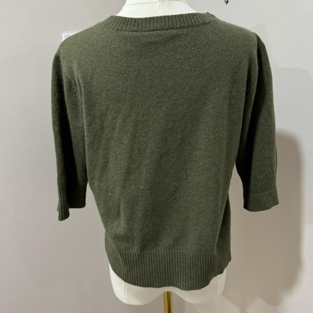 Apostrophe 100% cashmere sweater shirt Large cropped - Picture 2 of 3